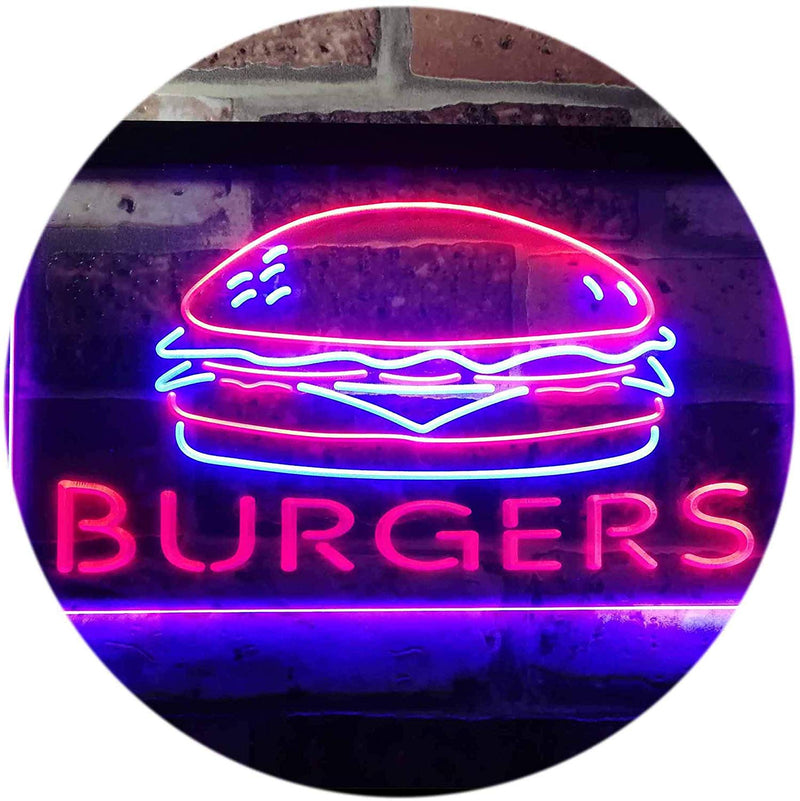 Hamburgers Burgers LED Light Sign - LED Gift Works