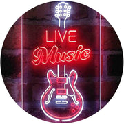 Live Music Electronic Guitar Lounge LED Light Sign - LED Gift Works
