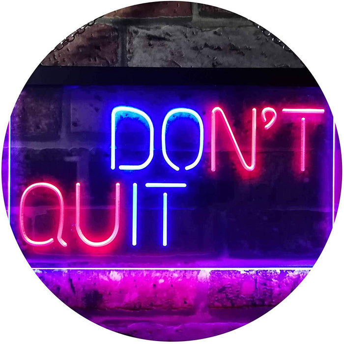 Don't Quit Do It Positive Quote Wall Decor LED Light Sign - Way Up Gifts
