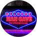 Man Cave Welcome What Happens Here Stays Here LED Light Sign - Way Up Gifts