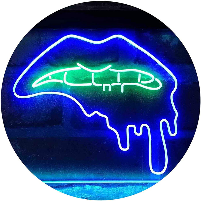 Biting Lip Bite Bleeding Art LED Light Sign - Way Up Gifts