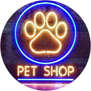 Paw Print Pet Shop LED Light Sign - LED Gift Works