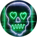 Skull Head Heart Eyes LED Light Sign - Way Up Gifts