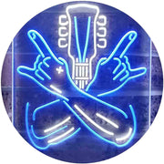 Musician Rock Hands Guitarist Metal Hard Rock Music LED Light Sign - LED Gift Works