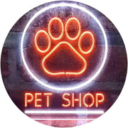 Paw Print Pet Shop LED Light Sign - LED Gift Works