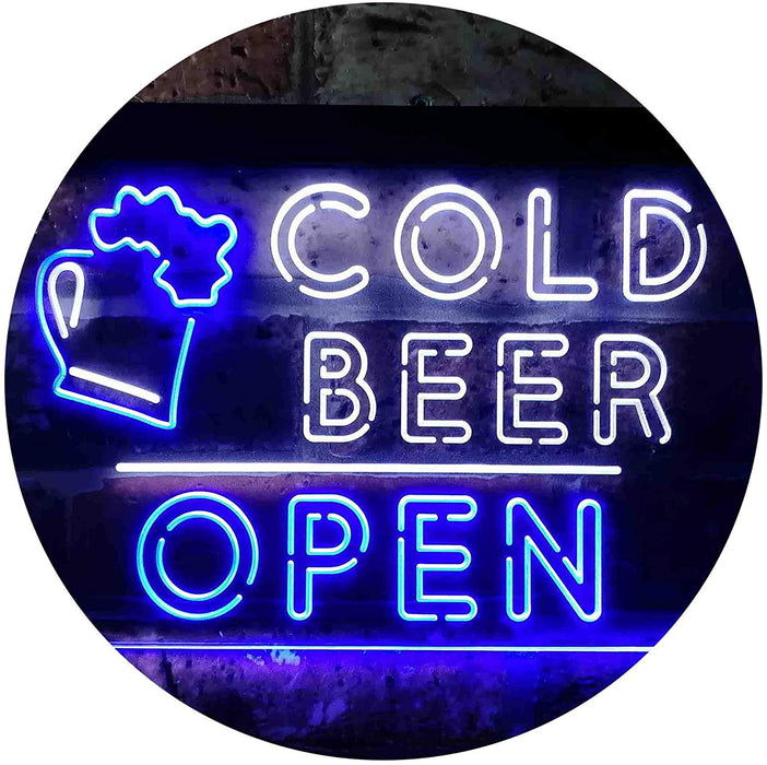 Bar Cold Beer Open LED Light Sign - Way Up Gifts