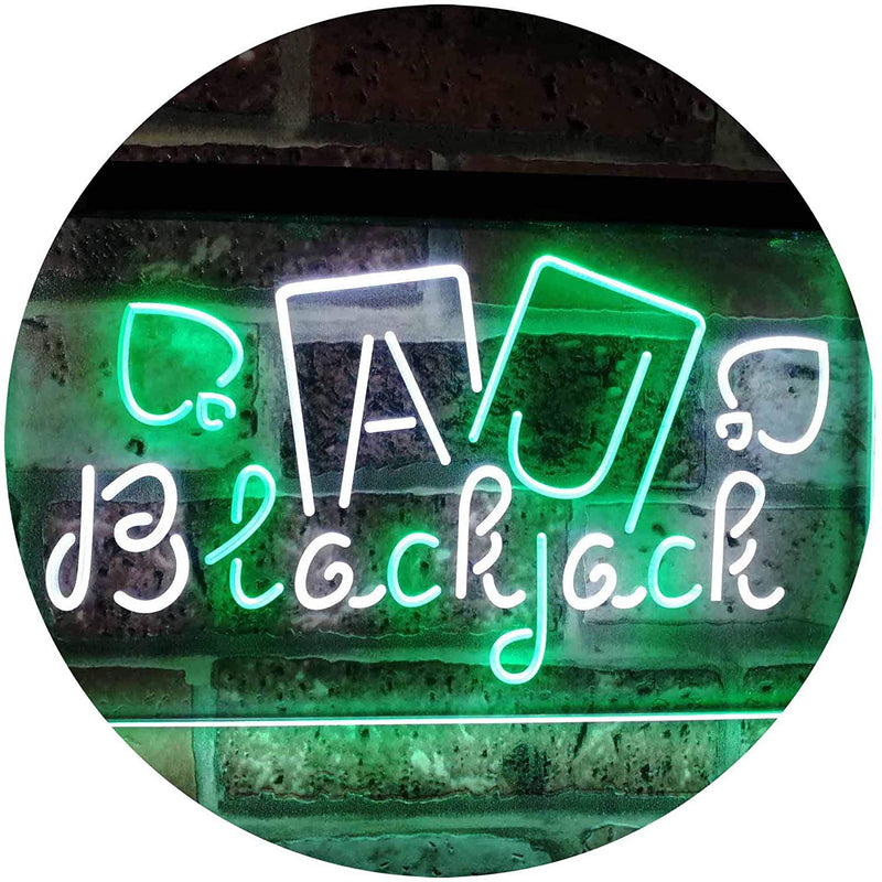 Poker Blackjack LED Light Sign - LED Gift Works