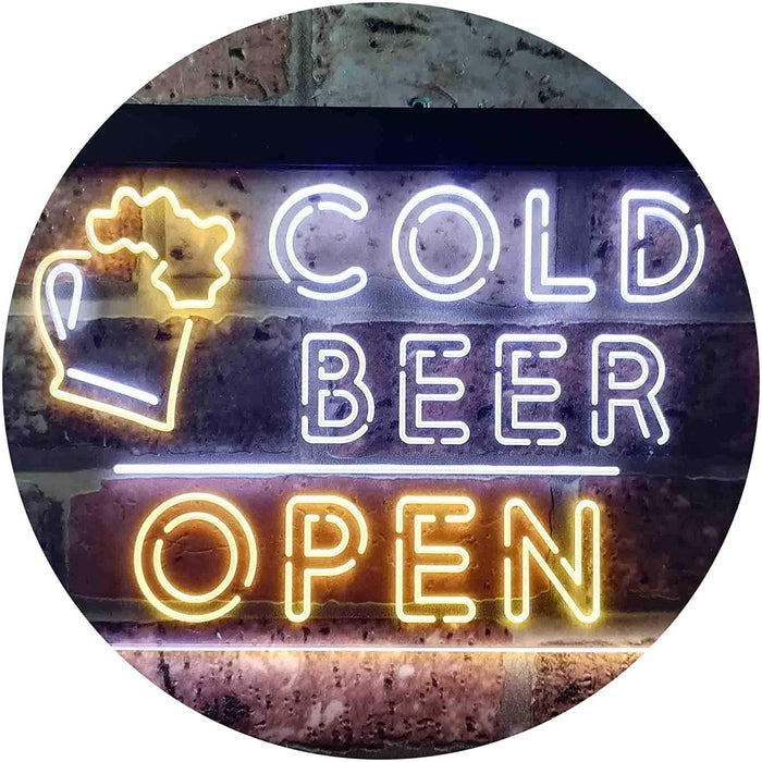 Bar Cold Beer Open LED Light Sign - Way Up Gifts