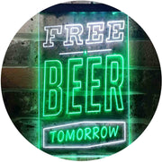 Free Beer Tomorrow LED Light Sign - LED Gift Works