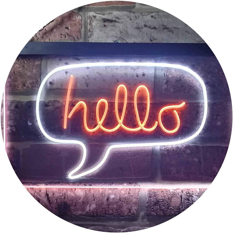 Hello Quote Bubble LED Light Sign - LED Gift Works