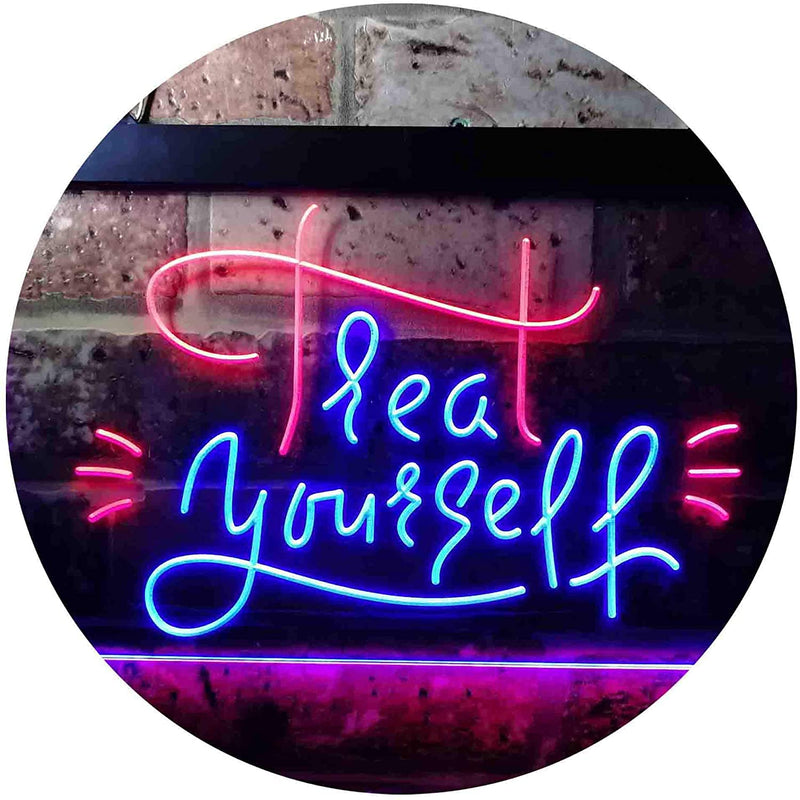 Treat Yourself Girl Bedroom Decoration LED Light Sign - LED Gift Works