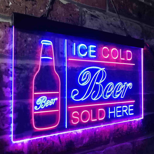 Ice Cold Beer Sold Here LED Light Sign - LED Gift Works