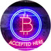 Bitcoin Accepted Here LED Light Sign - Way Up Gifts