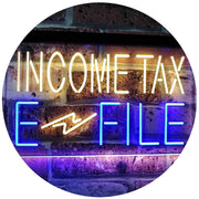 Income Tax E-File LED Light Sign - LED Gift Works