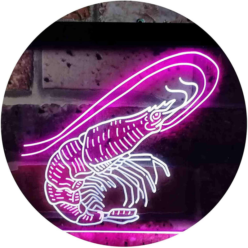 Shrimp Seafood Ocean Display LED Light Sign - LED Gift Works