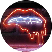 Biting Lip Bite Bleeding Art LED Light Sign - LED Gift Works