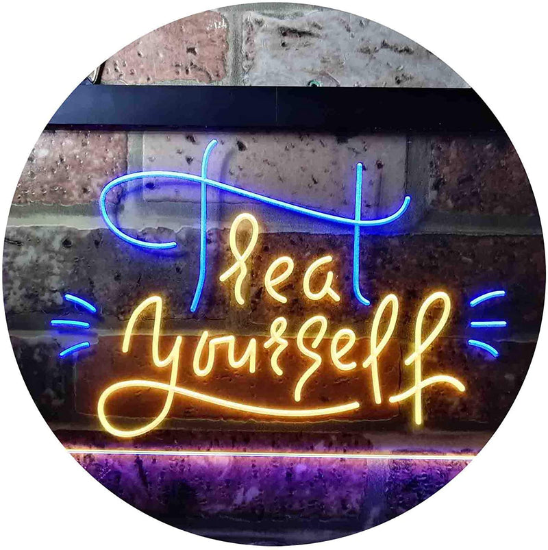 Treat Yourself Girl Bedroom Decoration LED Light Sign - LED Gift Works