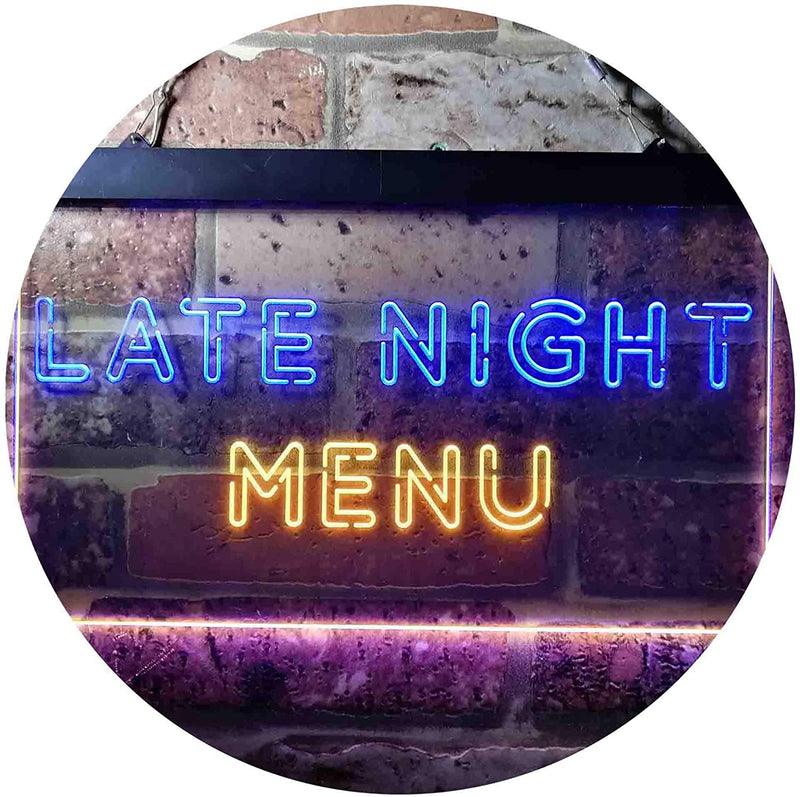 Late Night Menu LED Light Sign - LED Gift Works