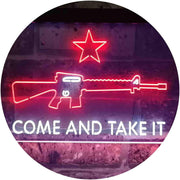 Come and Take It Gun Star Military Army LED Light Sign - LED Gift Works