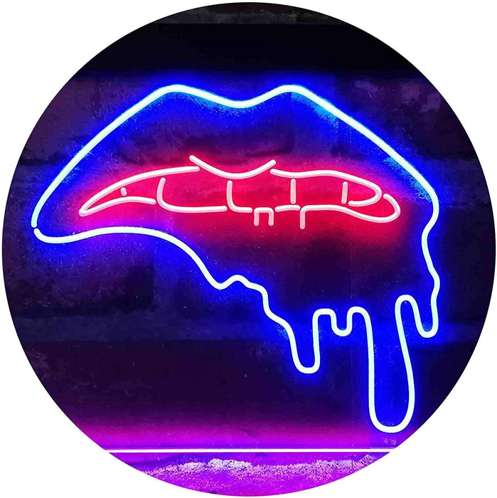 Biting Lip Bite Bleeding Art LED Light Sign - Way Up Gifts