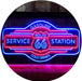 Route 66 Gasoline Station Cold Drinks LED Light Sign - Way Up Gifts