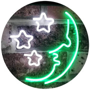 Moon & Stars Nightlight LED Light Sign - LED Gift Works