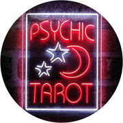 Psychic Tarot Reader Moon Stars LED Light Sign - LED Gift Works