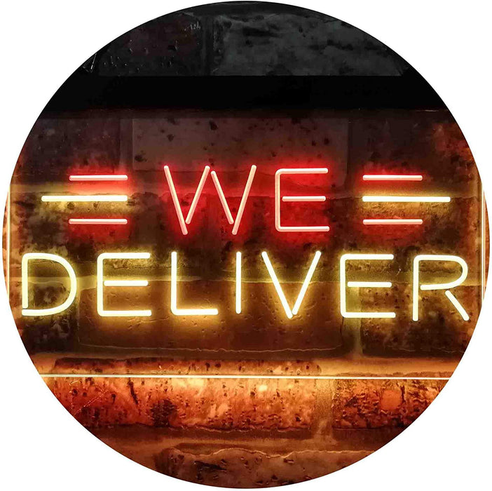Restaurant Food Delivery We Deliver LED Light Sign - Way Up Gifts