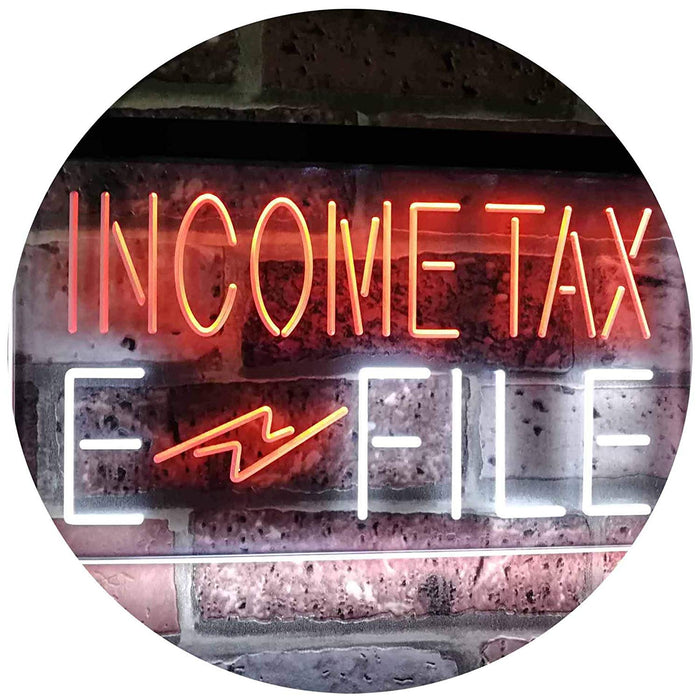 Income Tax E-File LED Light Sign - Way Up Gifts