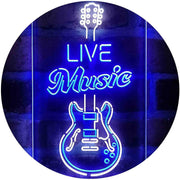 Live Music Electronic Guitar Lounge LED Light Sign - LED Gift Works