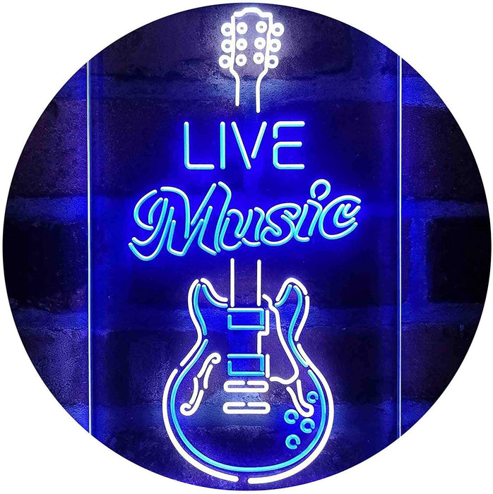 Live Music Electronic Guitar Lounge LED Light Sign - Way Up Gifts