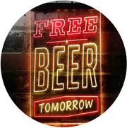 Free Beer Tomorrow LED Light Sign - LED Gift Works