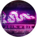 Join Or Die Flag Snake Military Army LED Light Sign - Way Up Gifts