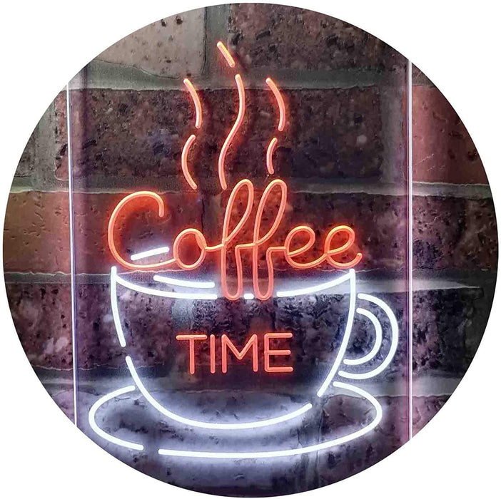 Coffee Time Cup Shop Cafe LED Light Sign - Way Up Gifts