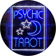 Psychic Tarot Reader Moon Stars LED Light Sign - LED Gift Works