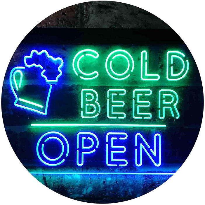 Bar Cold Beer Open LED Light Sign - Way Up Gifts