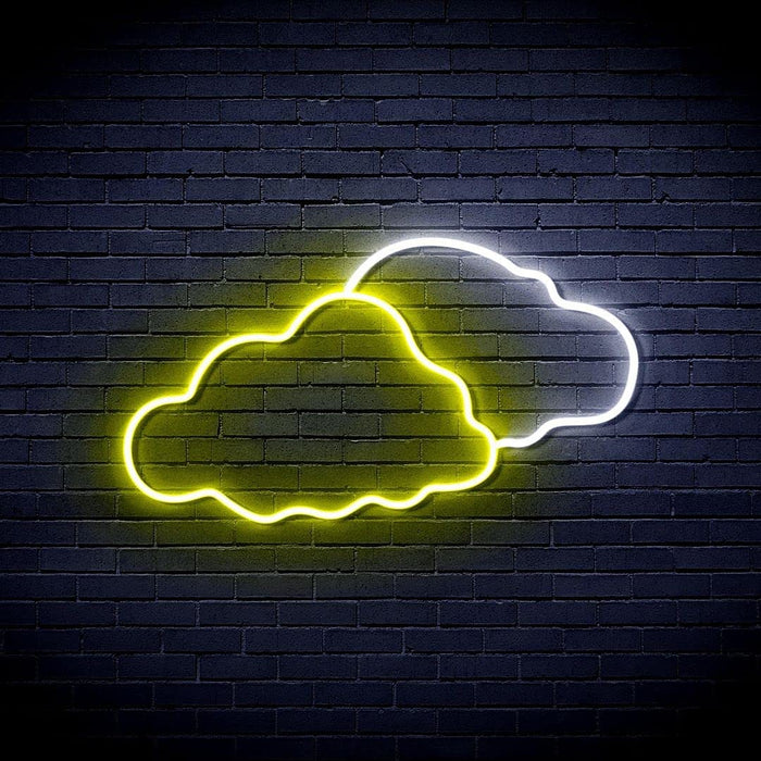 Two Clouds Sky Room Light Flex Silicone LED Sign (Neon-Style, LED Technology) - Way Up Gifts