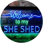Welcome to My She Shed Woman Cave LED Light Sign - LED Gift Works