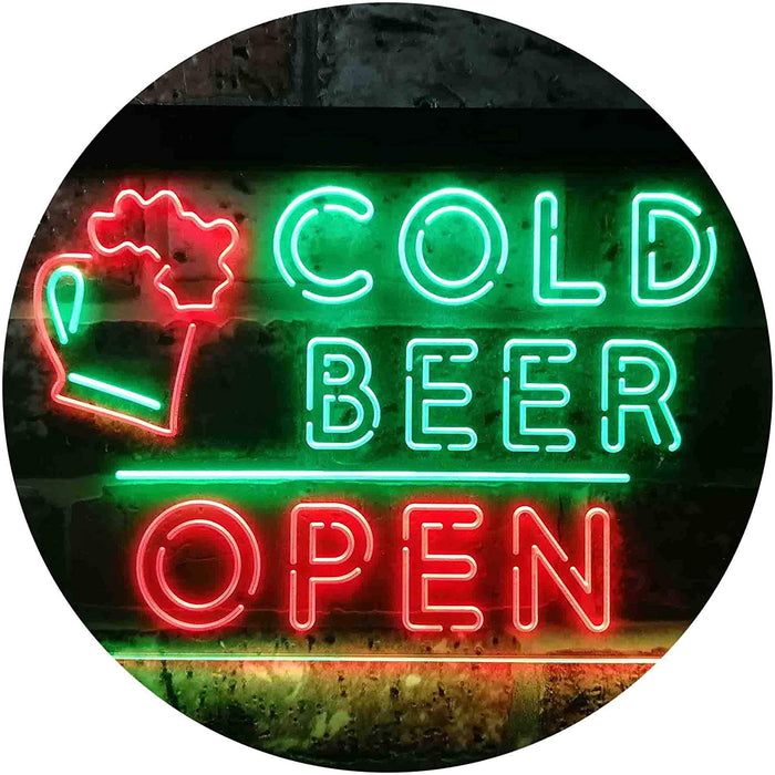 Bar Cold Beer Open LED Light Sign - Way Up Gifts