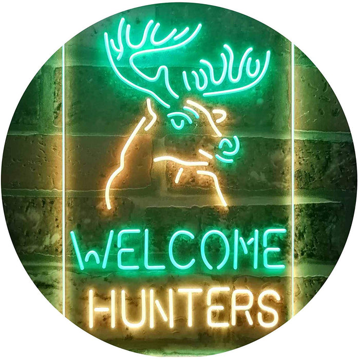 Hunting Store Cabin Decor Welcome Hunters LED Light Sign - Way Up Gifts