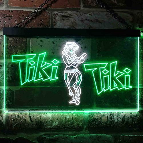 Hula Dancer Tiki Tiki Bar LED Light Sign - Way Up Gifts