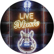Live Music Electronic Guitar Lounge LED Light Sign - LED Gift Works