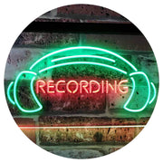 Headphones Recording LED Light Sign - LED Gift Works
