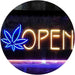 Open Hemp Leaf Marijuana Dispensary LED Light Sign - Way Up Gifts