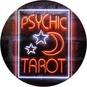 Psychic Tarot Reader Moon Stars LED Light Sign - LED Gift Works