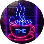 Coffee Time Cup Shop Cafe LED Light Sign - LED Gift Works