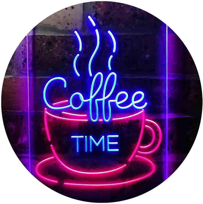 Coffee Time Cup Shop Cafe LED Light Sign - Way Up Gifts