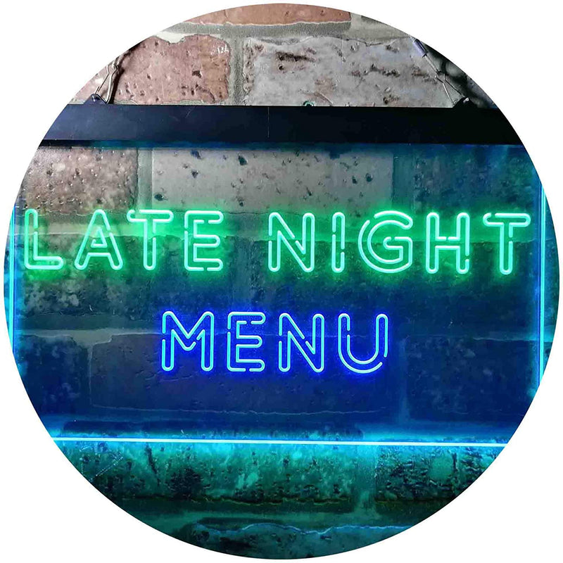 Late Night Menu LED Light Sign - LED Gift Works