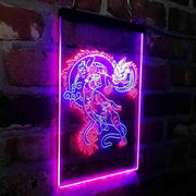 Tiger and Dragon Fight Man Cave Room Garage LED Light Sign - LED Gift Works