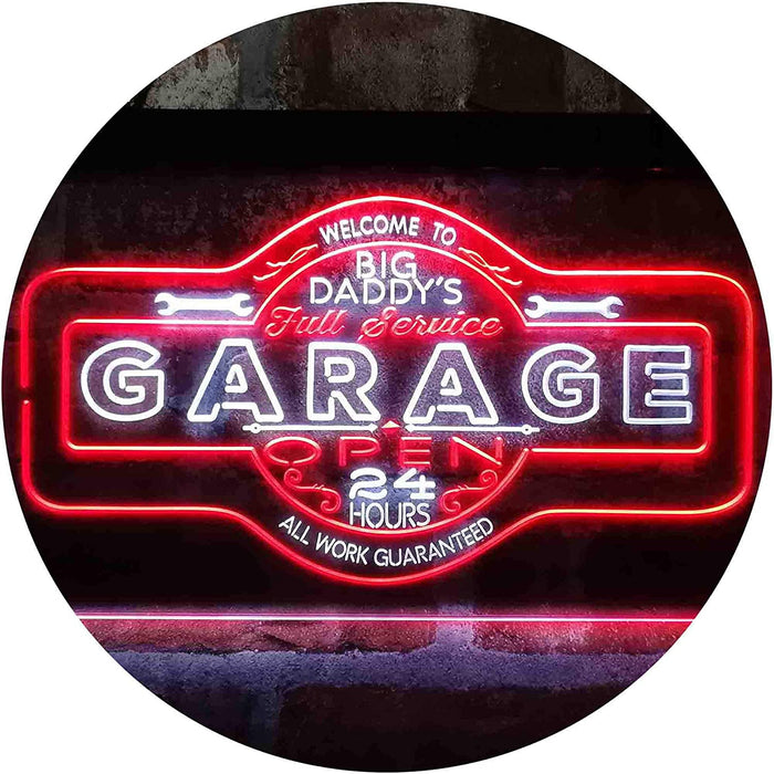 Big Daddy Garage Tools Man Cave LED Light Sign - Way Up Gifts